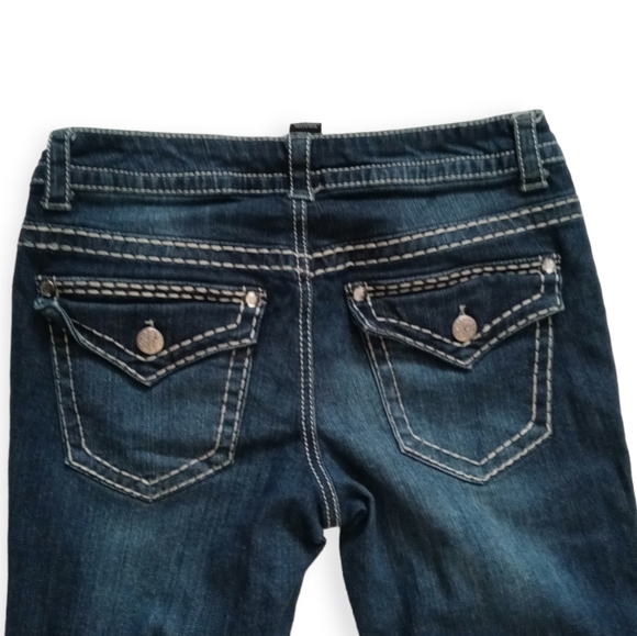 PAISLEY SKY WOMEN'S  BOOTS CUT JEANS. SIZE 6. COLOR BLUE. - Picture 7 of 12